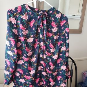 Old Navy Navy Floral Dress Size M Petite EUC